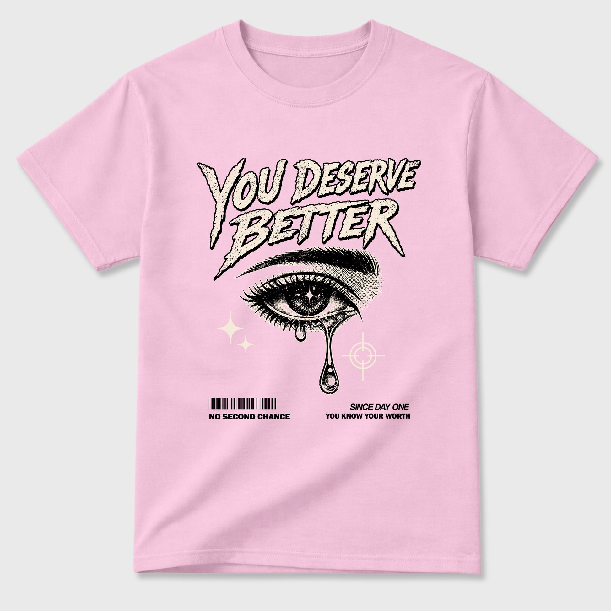 Sneaker match tees – Sneaker Tees To Match Air Jordan 4 Iced Carmine Shoes – Vintage You Deserve Better Tee Pink 2