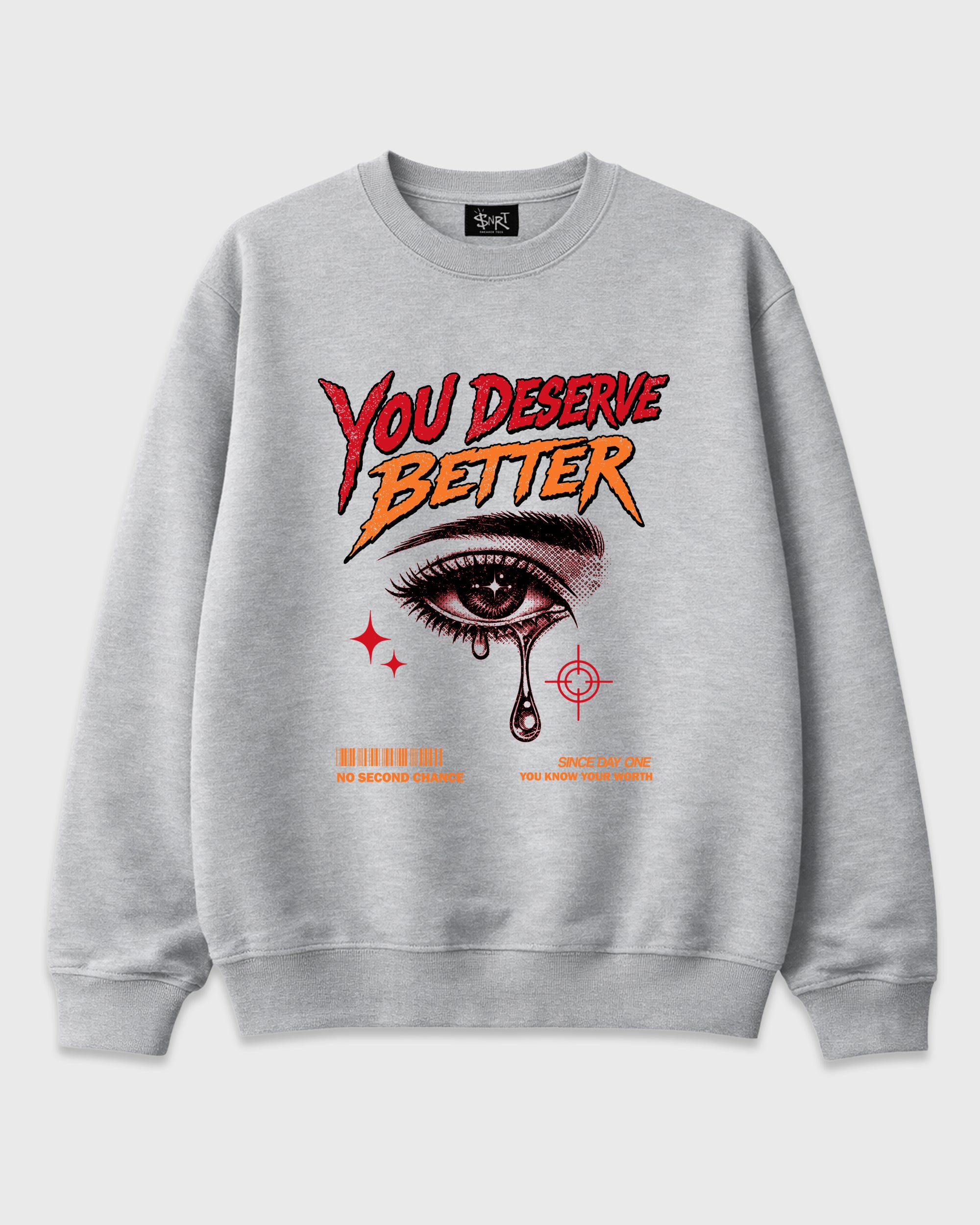 Vintage You Deserve Better Graphic T-Shirt featuring original streetwear artwork designed to match the Air Jordan 5 Sunset. Heather Grey 2 Graphic Tee.