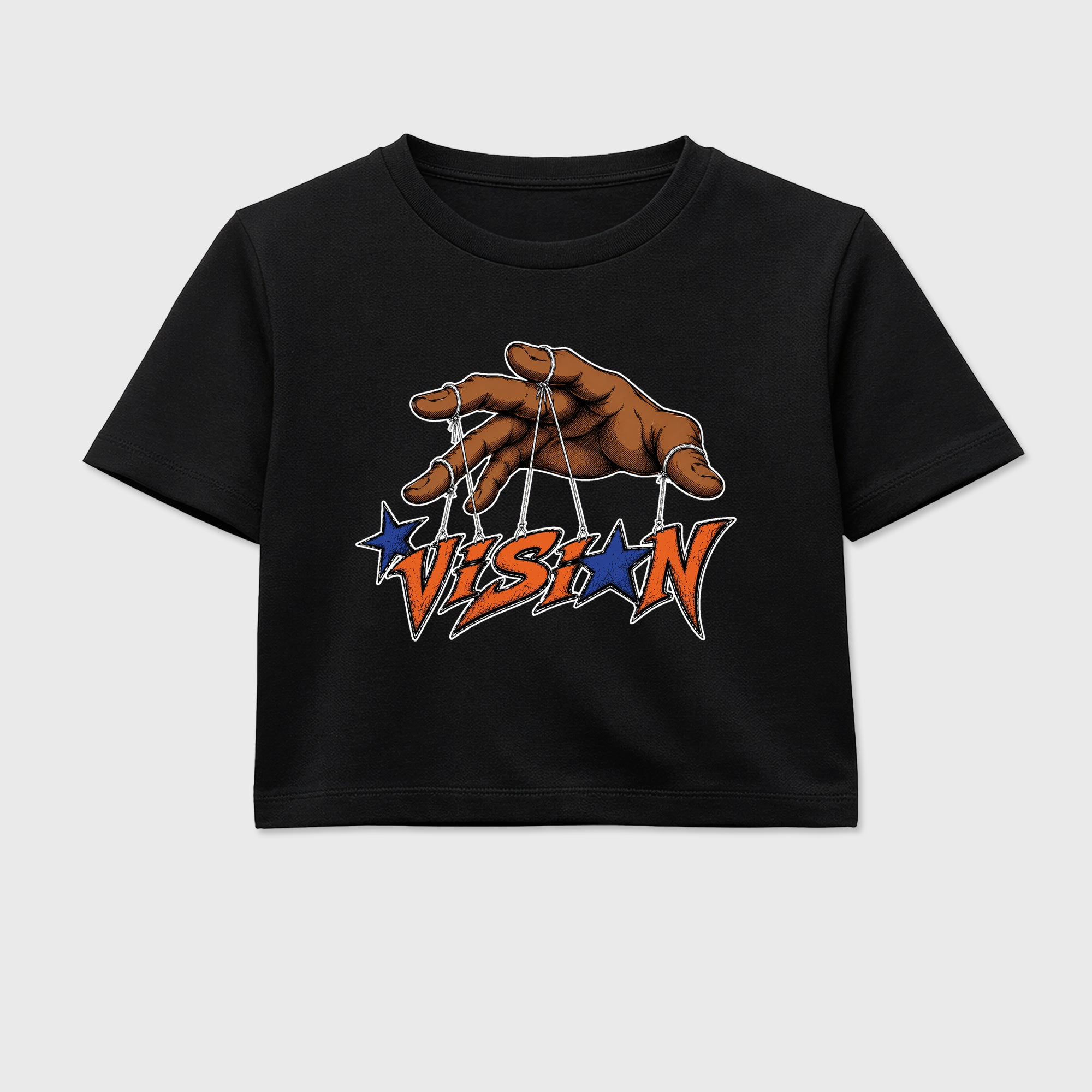 Vision women’s crop tee designed to match the Air Jordan 3 Knicks, featuring coordinated Black 2 options for a perfect streetwear vibe.