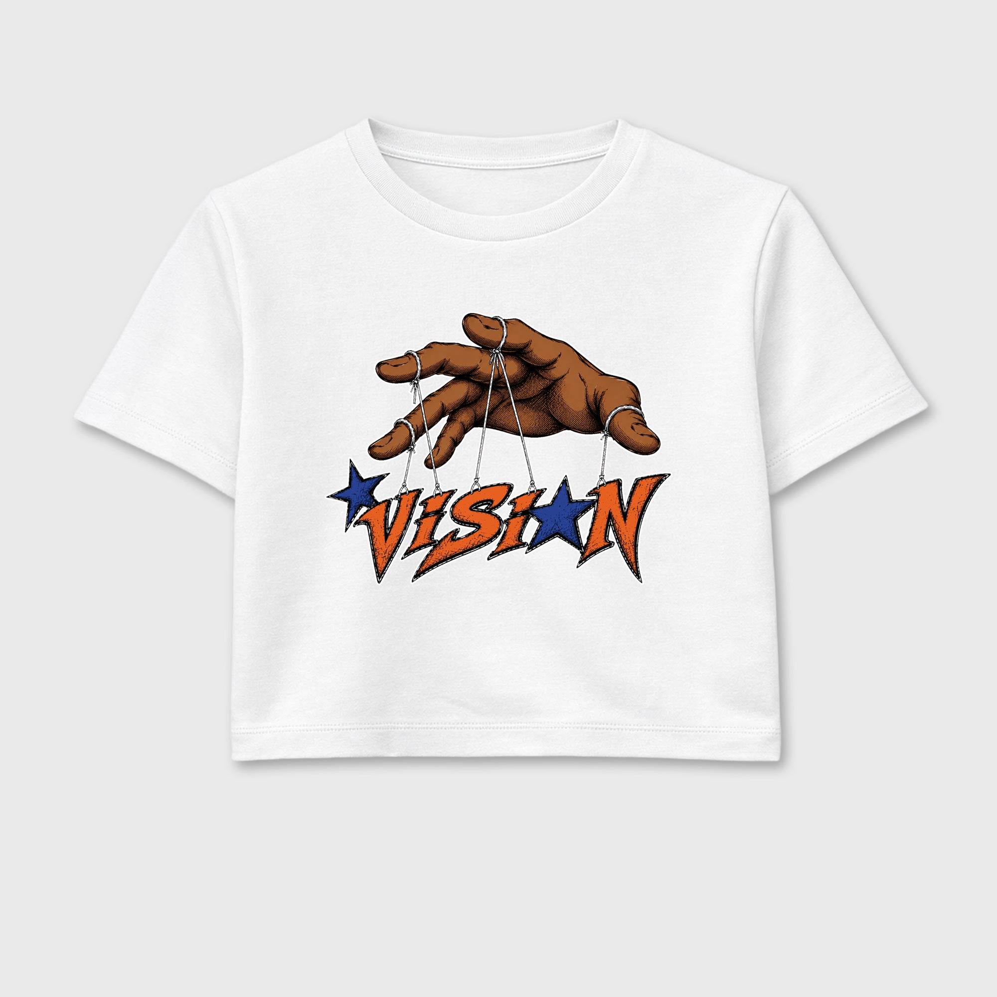 Vision women’s crop tee designed to match the Air Jordan 3 Knicks, featuring coordinated White 2 options for a perfect streetwear vibe.