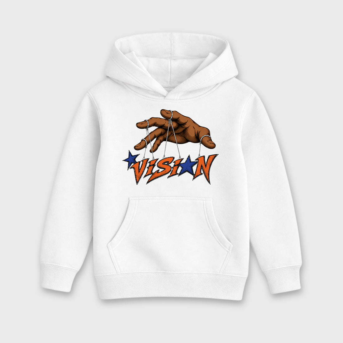 Vision Baby & Kids Graphic Hoodie featuring original artwork designed to match the Air Jordan 3 Knicks. White 2 Kids Graphic Sweater.