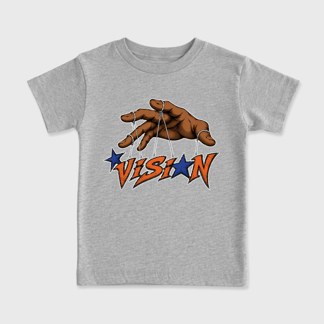 Vision Baby & Kids Graphic T-Shirt featuring original artwork designed to match the Air Jordan 3 Knicks. Heather Grey 2 Kids Graphic Tee.