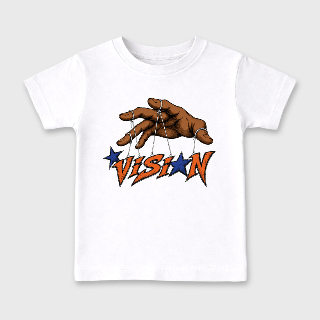 Vision Baby & Kids Graphic T-Shirt featuring original artwork designed to match the Air Jordan 3 Knicks. White 2 Kids Graphic Tee.