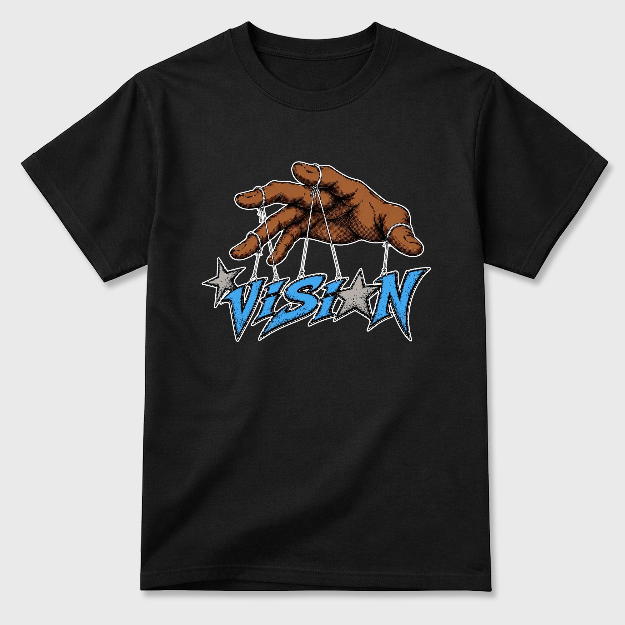 Vision Graphic T-Shirt sneaker match tee designed for the Air Jordan 5 Black Carolina, featuring coordinated color options for a perfect streetwear match. Black 2 shirt.