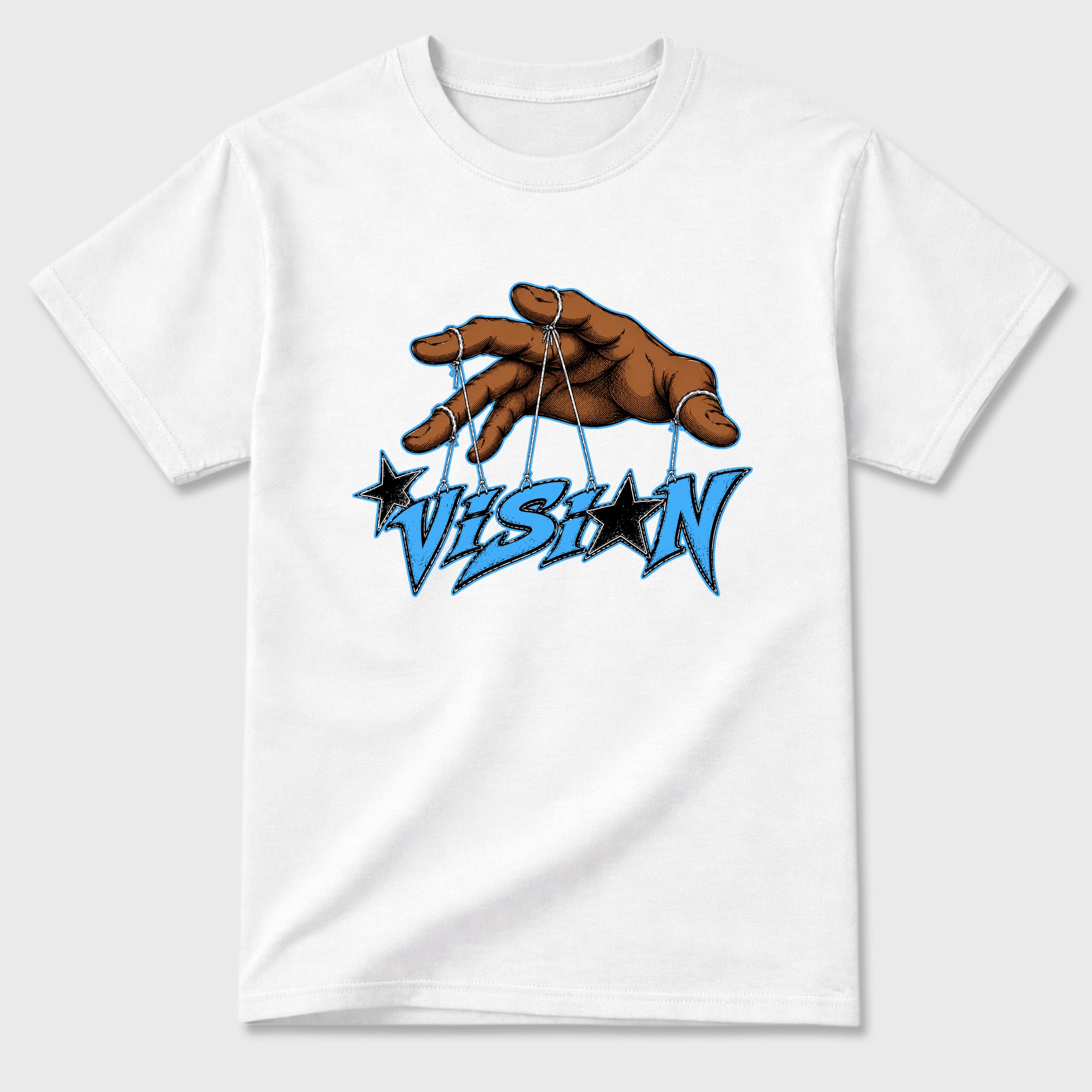 Vision Graphic T-Shirt sneaker match tee designed for the Air Jordan 5 Black Carolina, featuring coordinated color options for a perfect streetwear match. White 2 shirt.