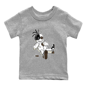 AJ1 Mocha shirts to match jordans Voodoo Doll unique Halloween sneaker tee Air Jordan 1 Mocha SNRT Sneaker Tees streetwear brand Baby and Youth Heather Grey 2 cotton tee