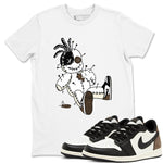 AJ1 Mocha shirts to match jordans Voodoo Doll unique Halloween sneaker tee Air Jordan 1 Mocha SNRT Sneaker Tees streetwear brand White 1 unisex cotton tee