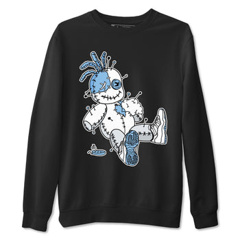 11s Legend Blue shirts to match jordans Voodoo Doll best t shirts to wear with jordans AJ11 Retro Legend Blue match shoes to clothes SNRT Sneaker Tees unisex cotton Black 2 shirts