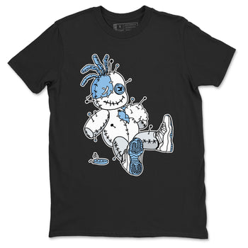 11s Legend Blue shirts to match jordans Voodoo Doll best t shirts to wear with jordans AJ11 Retro Legend Blue match shoes to clothes SNRT Sneaker Tees unisex cotton Black 2 shirts