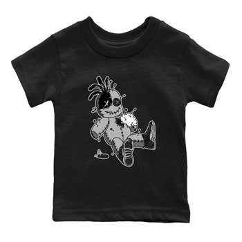 12s Black Wolf Grey shirts to match jordans Voodoo Doll unique Halloween sneaker tee 12s Baron SNRT Sneaker Release Tees Youth Baby Black 2 crew neck shirts