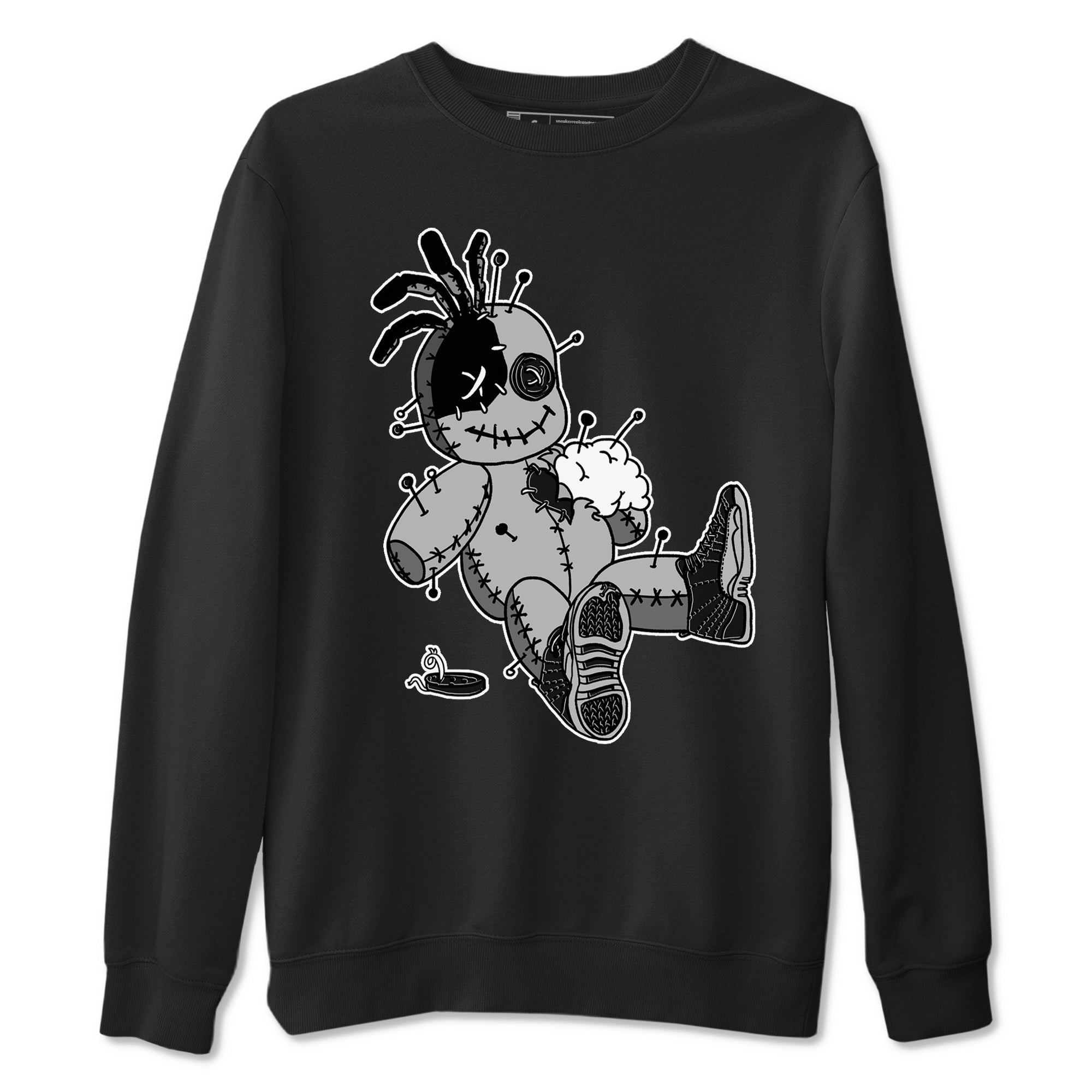 12s Black Wolf Grey shirts to match jordans Voodoo Doll unique Halloween sneaker tee 12s Baron SNRT Sneaker Release Tees unisex cotton Black 2 crew neck shirts