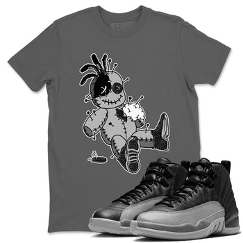 12s Black Wolf Grey shirts to match jordans Voodoo Doll unique Halloween sneaker tee 12s Baron SNRT Sneaker Release Tees unisex cotton Cool Grey 1 crew neck shirts
