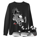 AJ4 Fear t shirts to match sneakers Voodoo Doll sneaker match tees Air Jordan 4 Fear tee SNRT Sneaker Tees unisex cotton Black 1 shirts