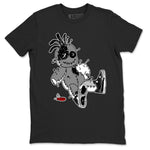 AJ4 Fear t shirts to match sneakers Voodoo Doll sneaker match tees Air Jordan 4 Fear tee SNRT Sneaker Tees unisex cotton Black 2 shirts