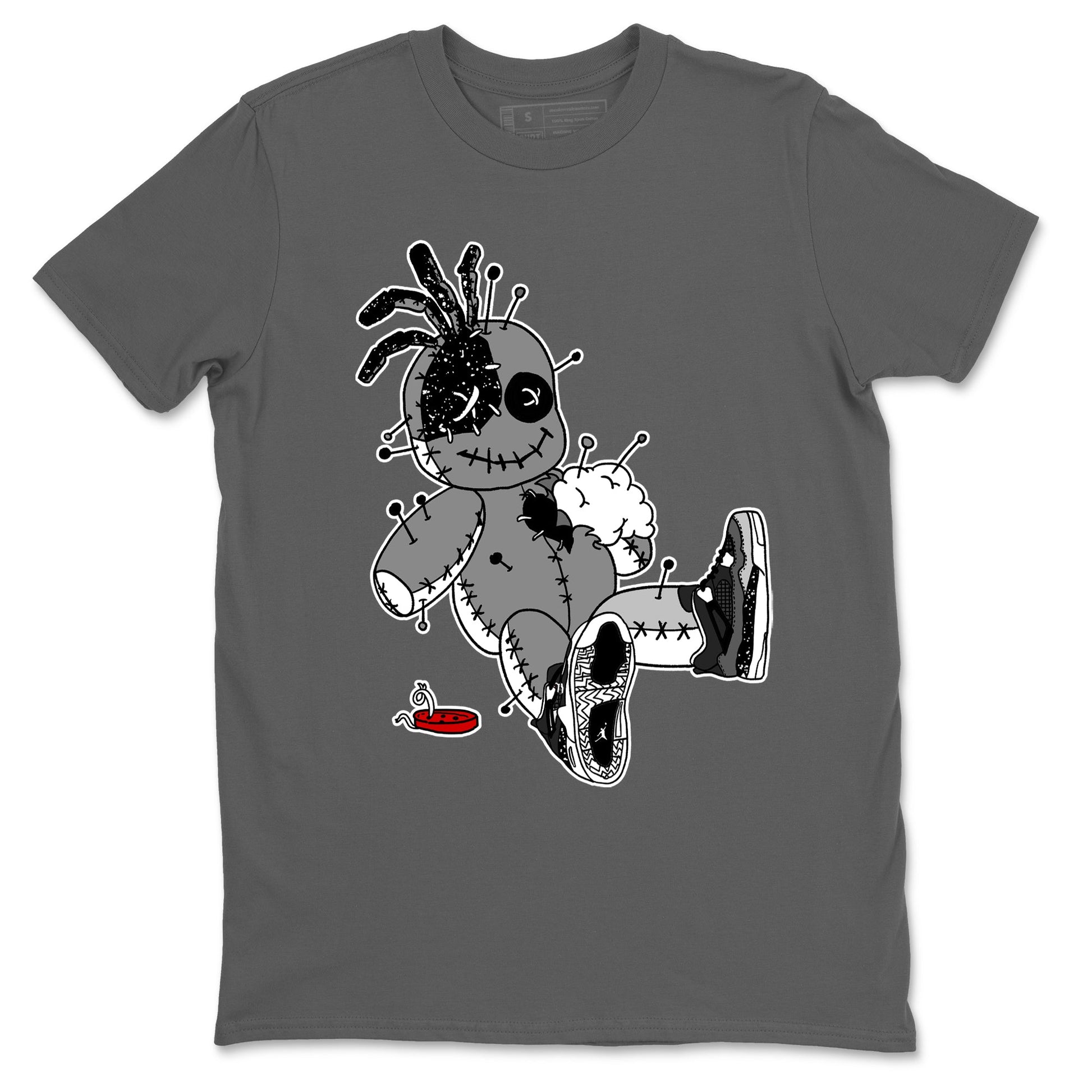 AJ4 Fear t shirts to match sneakers Voodoo Doll sneaker match tees Air Jordan 4 Fear tee SNRT Sneaker Tees unisex cotton Cool Grey 2 shirts