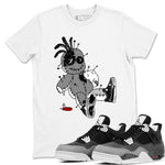 AJ4 Fear t shirts to match sneakers Voodoo Doll sneaker match tees Air Jordan 4 Fear tee SNRT Sneaker Tees unisex cotton White 1 shirts