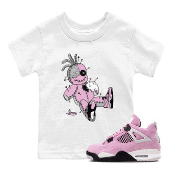 4s Retro Orchid shirts to match jordans Voodoo Doll sneaker match tees Air Jordan 4 WMNS Orchid match shoes to clothes SNRT Sneaker Tees Youth Baby White 1 tee