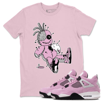 4s Retro Orchid shirts to match jordans Voodoo Doll sneaker match tees Air Jordan 4 WMNS Orchid match shoes to clothes SNRT Sneaker Tees unisex cotton Pink 1 shirts