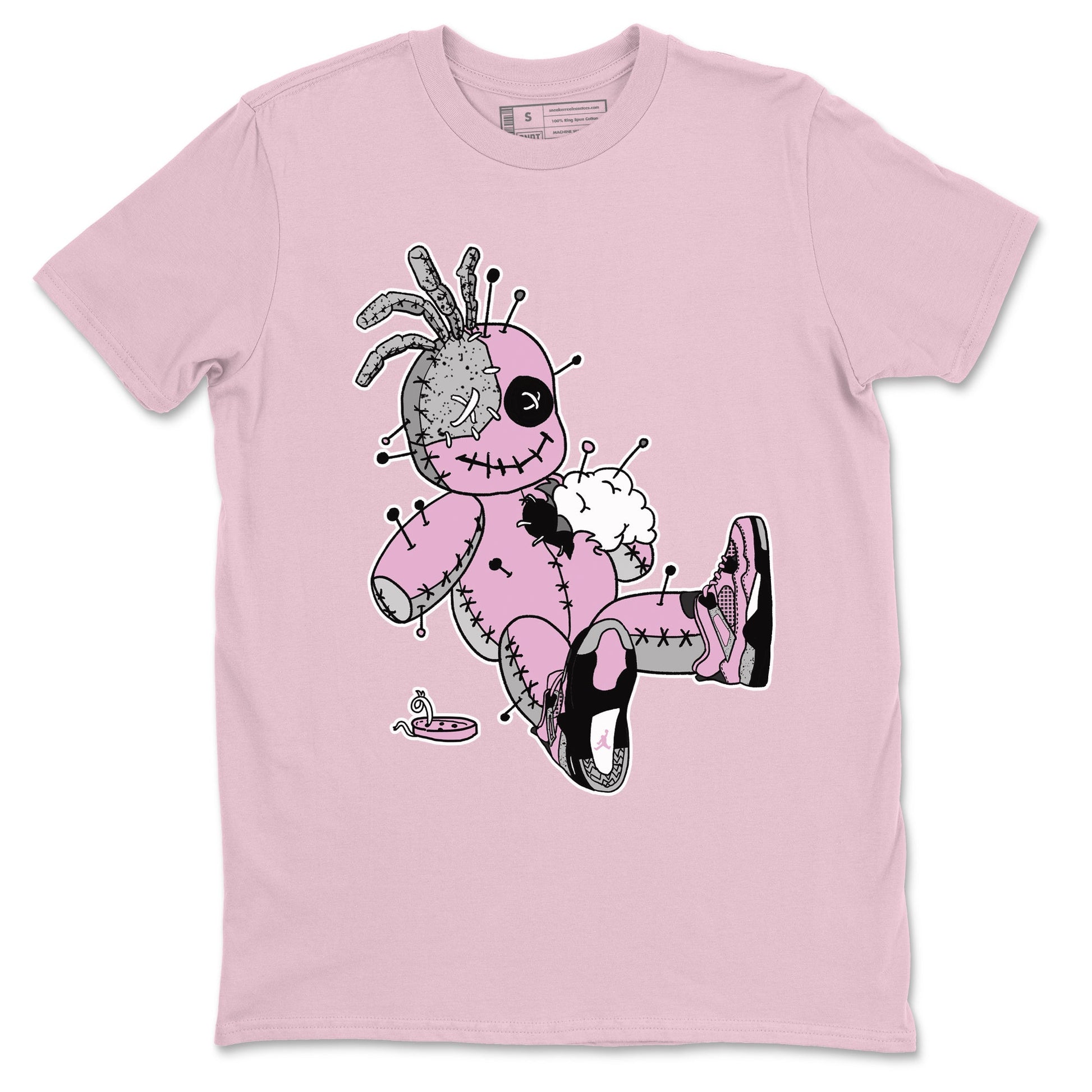 4s Retro Orchid shirts to match jordans Voodoo Doll sneaker match tees Air Jordan 4 WMNS Orchid match shoes to clothes SNRT Sneaker Tees unisex cotton Pink 2 shirts