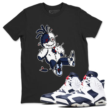 6s Olympic shirts to match jordans Voodoo Doll unique Halloween sneaker tee Air Jordan 6 Olympic SNRT Sneaker Tees streetwear brand Black 1 unisex cotton tee