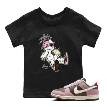 Dunk Cacao Wow And Pink Foam shirts to match jordans Voodoo Doll unique Halloween sneaker tee Dunk Cacao Wow And Pink Foam SNRT Sneaker Tees streetwear brand Baby and Youth Black 1 cotton tee