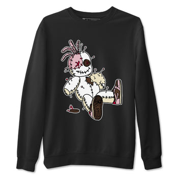 Dunk Cacao Wow And Pink Foam shirts to match jordans Voodoo Doll unique Halloween sneaker tee Dunk Cacao Wow And Pink Foam SNRT Sneaker Tees streetwear brand Black 2 unisex cotton tee