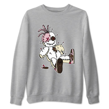 Dunk Cacao Wow And Pink Foam shirts to match jordans Voodoo Doll unique Halloween sneaker tee Dunk Cacao Wow And Pink Foam SNRT Sneaker Tees streetwear brand Heather Grey 2 unisex cotton tee