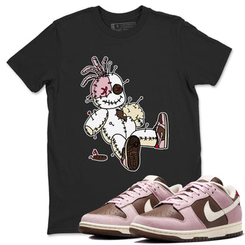 Dunk Cacao Wow And Pink Foam shirts to match jordans Voodoo Doll unique Halloween sneaker tee Dunk Cacao Wow And Pink Foam SNRT Sneaker Tees streetwear brand Black 1 unisex cotton tee