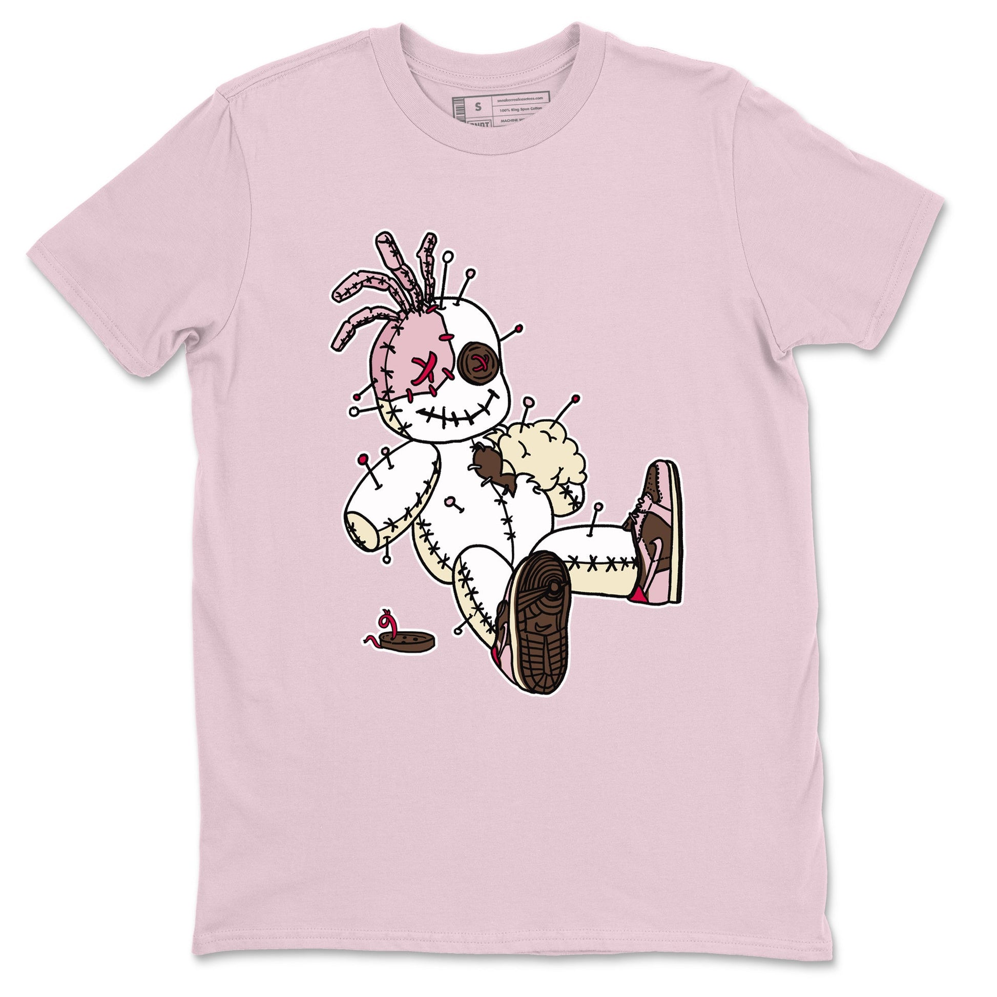 Dunk Cacao Wow And Pink Foam shirts to match jordans Voodoo Doll unique Halloween sneaker tee Dunk Cacao Wow And Pink Foam SNRT Sneaker Tees streetwear brand Pink 2 unisex cotton tee