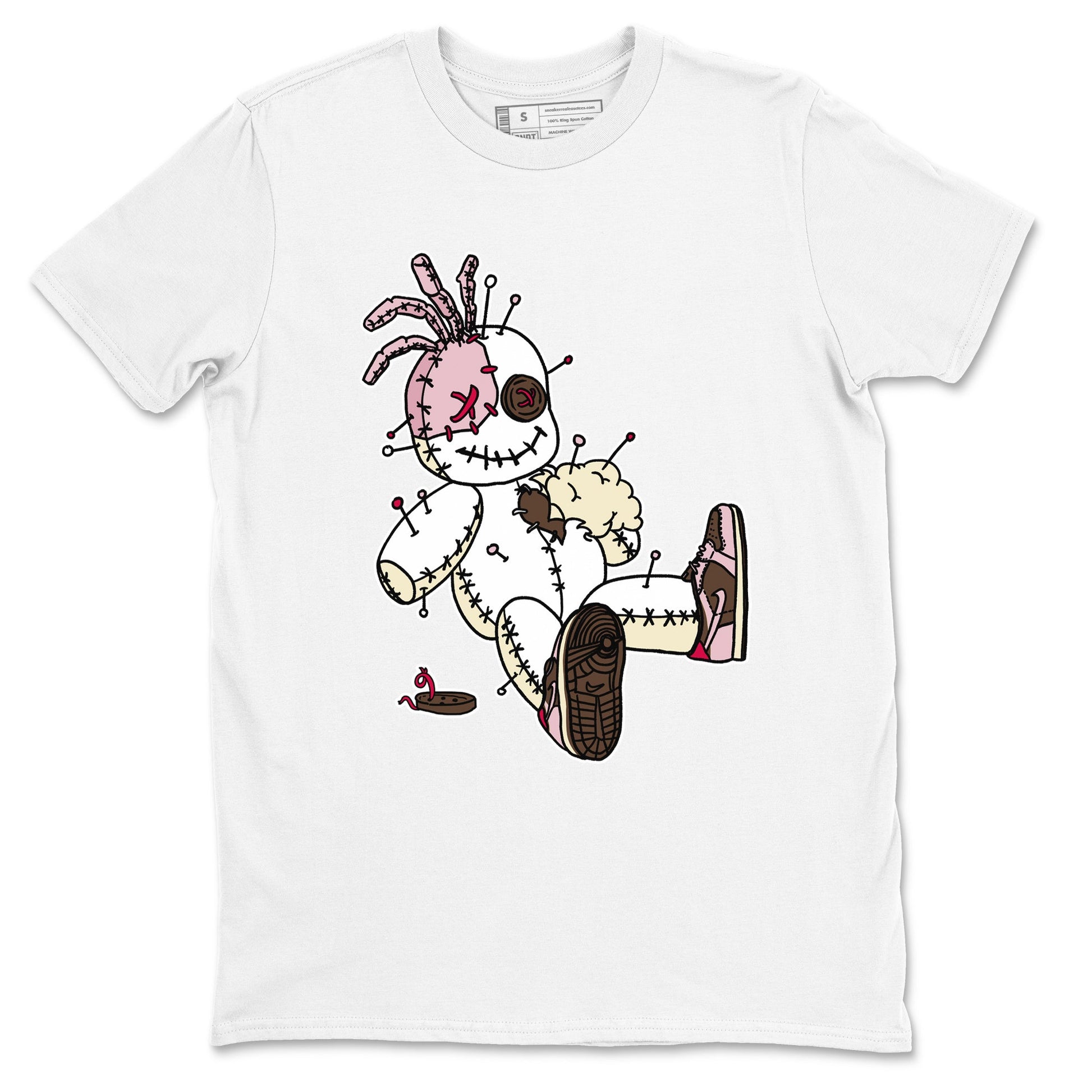 Dunk Cacao Wow And Pink Foam shirts to match jordans Voodoo Doll unique Halloween sneaker tee Dunk Cacao Wow And Pink Foam SNRT Sneaker Tees streetwear brand White 2 unisex cotton tee