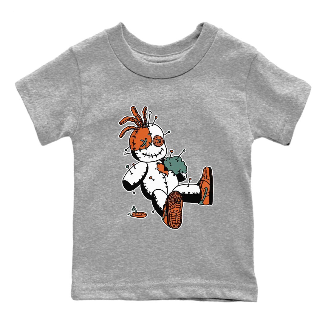 Dunk Low Ceramic shirts to match jordans Voodoo Doll unique Halloween sneaker tee Dunk Ceramic match shoes to clothes SNRT Sneaker Tees Youth Baby Heather Grey 2 tee