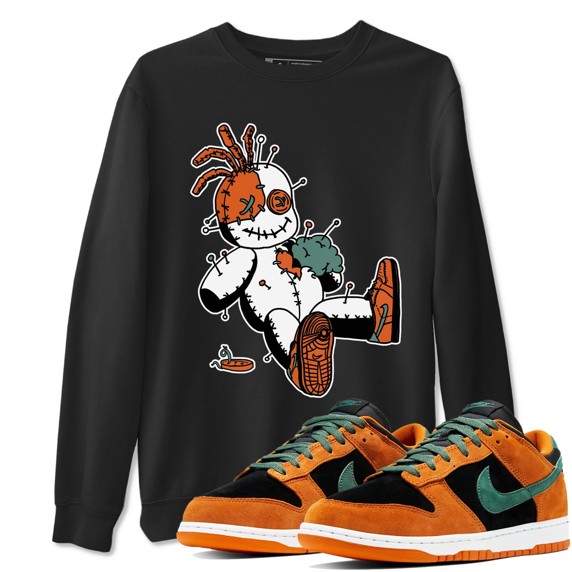 Dunk Low Ceramic shirts to match jordans Voodoo Doll unique Halloween sneaker tee Dunk Ceramic match shoes to clothes SNRT Sneaker Tees unisex cotton Black 1 shirts