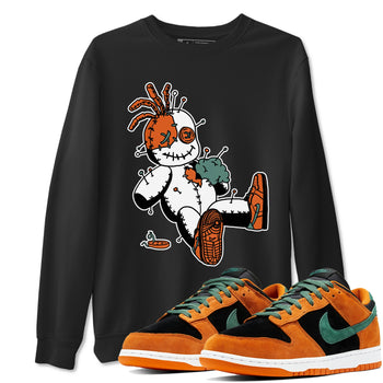 Dunk Low Ceramic shirts to match jordans Voodoo Doll unique Halloween sneaker tee Dunk Ceramic match shoes to clothes SNRT Sneaker Tees unisex cotton Black 1 shirts