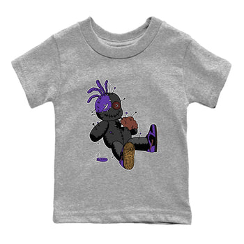 Sneaker match tees – Sneaker Threads To Match Dunk Low Persian Violet Shoes – Voodoo Doll Kids T-Shirt Heather Grey 2