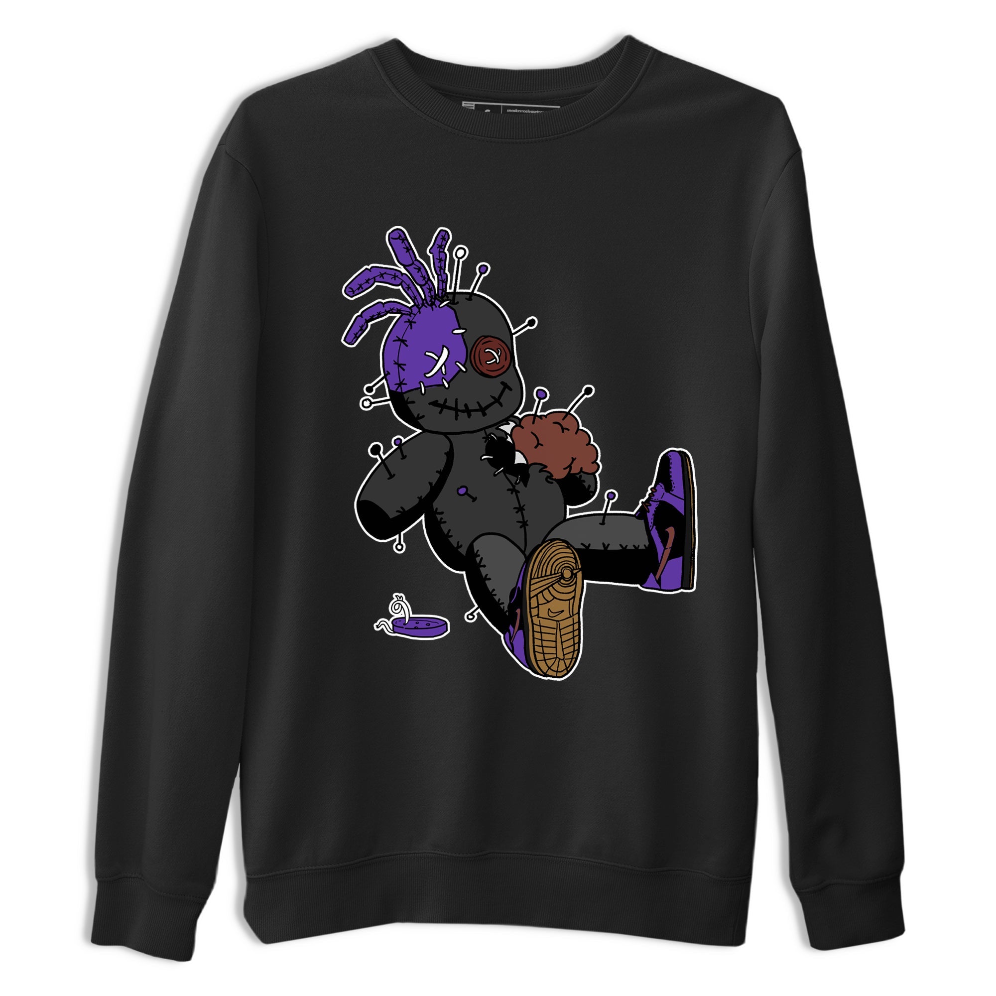 Sneaker match tees – Sneaker Threads To Match Dunk Low Persian Violet Shoes – Voodoo Doll Tee Black 2