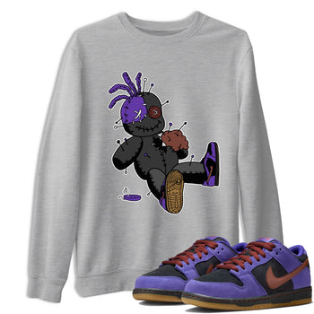 Sneaker match tees – Sneaker Threads To Match Dunk Low Persian Violet Shoes – Voodoo Doll Tee Heather Grey 1