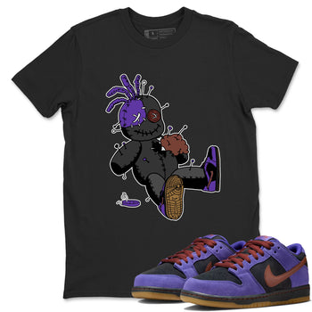 Sneaker match tees – Sneaker Threads To Match Dunk Low Persian Violet Shoes – Voodoo Doll Tee Black 1