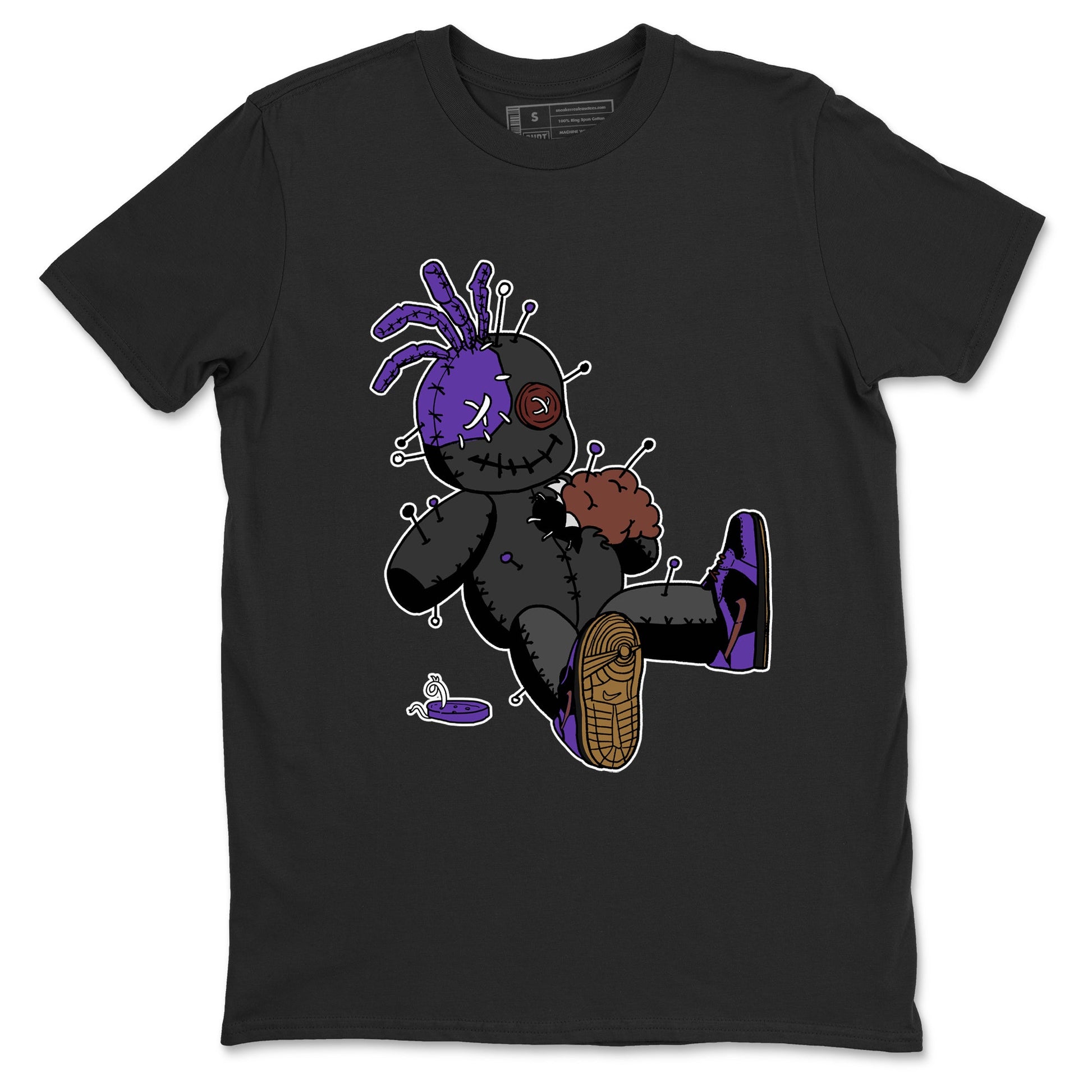 Sneaker match tees – Sneaker Threads To Match Dunk Low Persian Violet Shoes – Voodoo Doll Tee Black 2