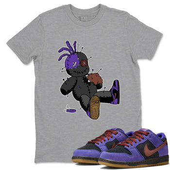 Sneaker match tees – Sneaker Threads To Match Dunk Low Persian Violet Shoes – Voodoo Doll Tee Heather Grey 1