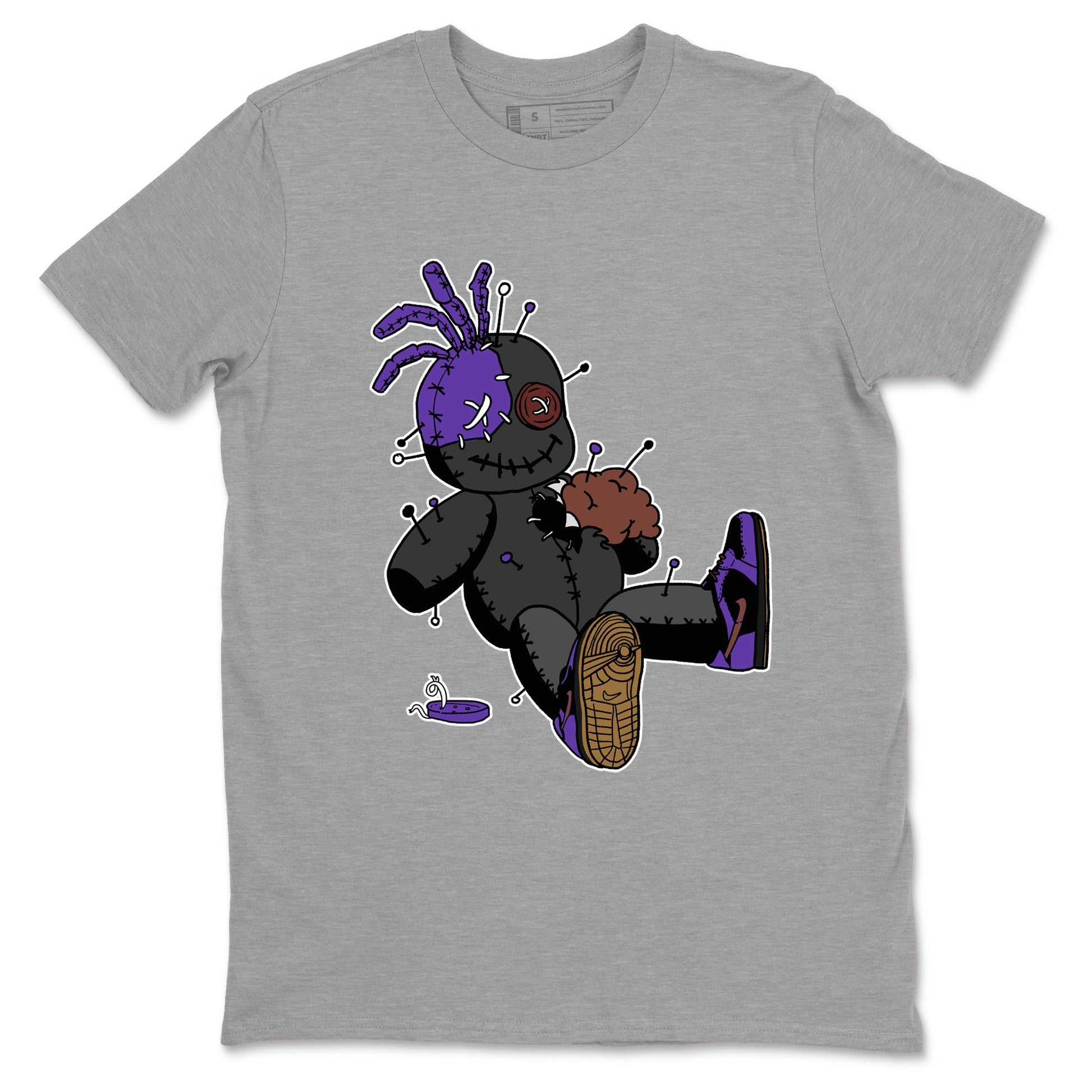 Sneaker match tees – Sneaker Threads To Match Dunk Low Persian Violet Shoes – Voodoo Doll Tee Heather Grey 2