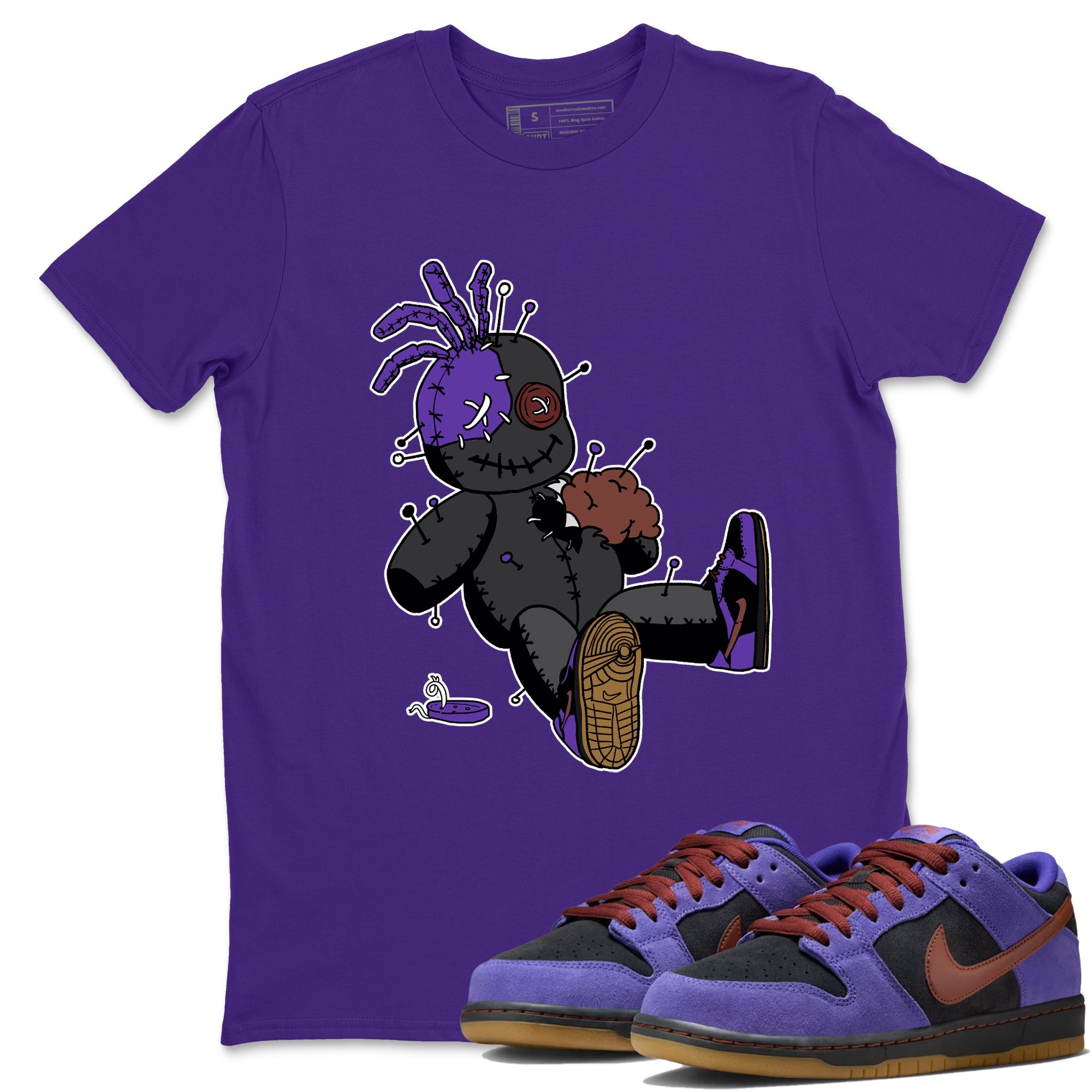 Sneaker match tees – Sneaker Threads To Match Dunk Low Persian Violet Shoes – Voodoo Doll Tee Purple 1