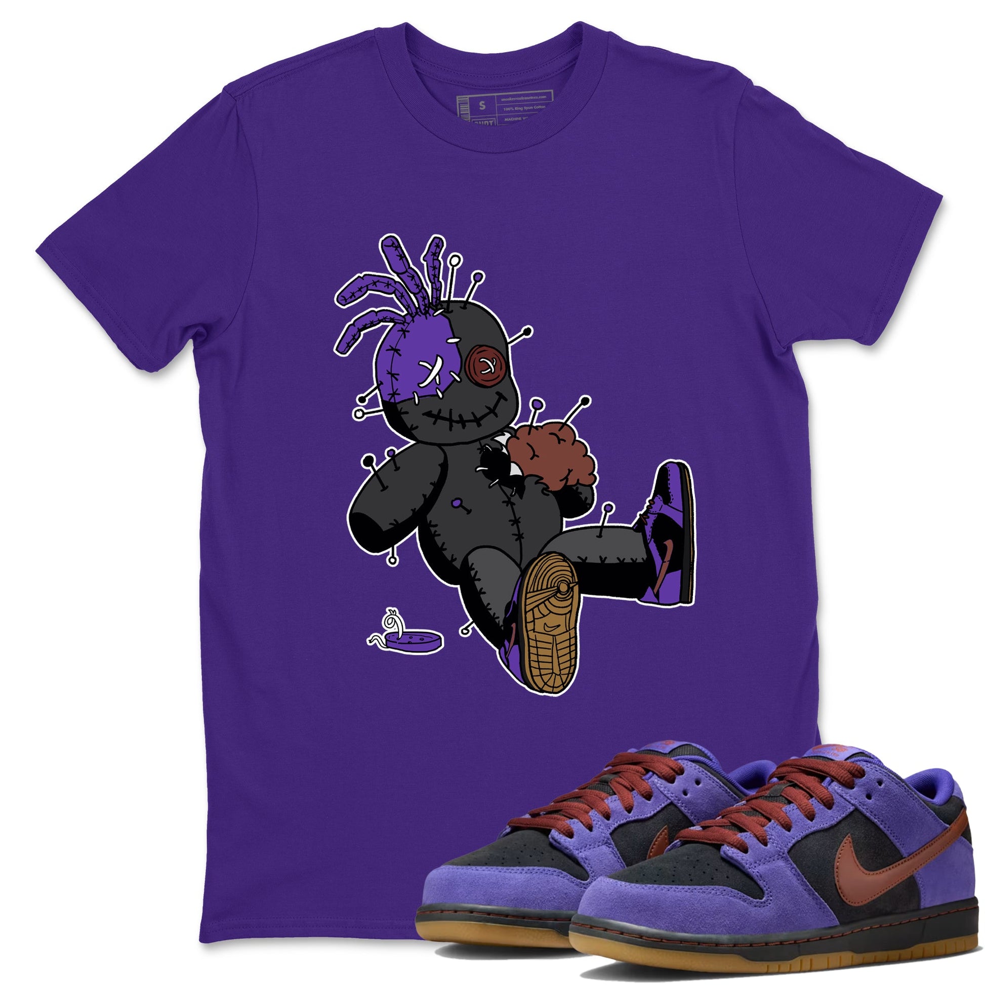 Sneaker match tees – Sneaker Threads To Match Dunk Low Persian Violet Shoes – Voodoo Doll Tee Purple 1