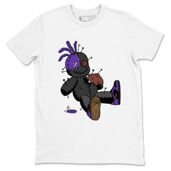 Sneaker match tees – Sneaker Threads To Match Dunk Low Persian Violet Shoes – Voodoo Doll Tee White 2