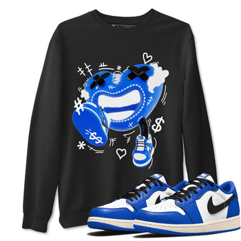 AJ1 Game Royal shirt to match jordans Walk In Love sneaker tees Air Jordan 1 Game Royal SNRT Sneaker Release Tees unisex cotton Black 1 crew neck shirt