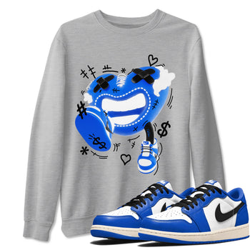 AJ1 Game Royal shirt to match jordans Walk In Love sneaker tees Air Jordan 1 Game Royal SNRT Sneaker Release Tees unisex cotton Heather Grey 1 crew neck shirt