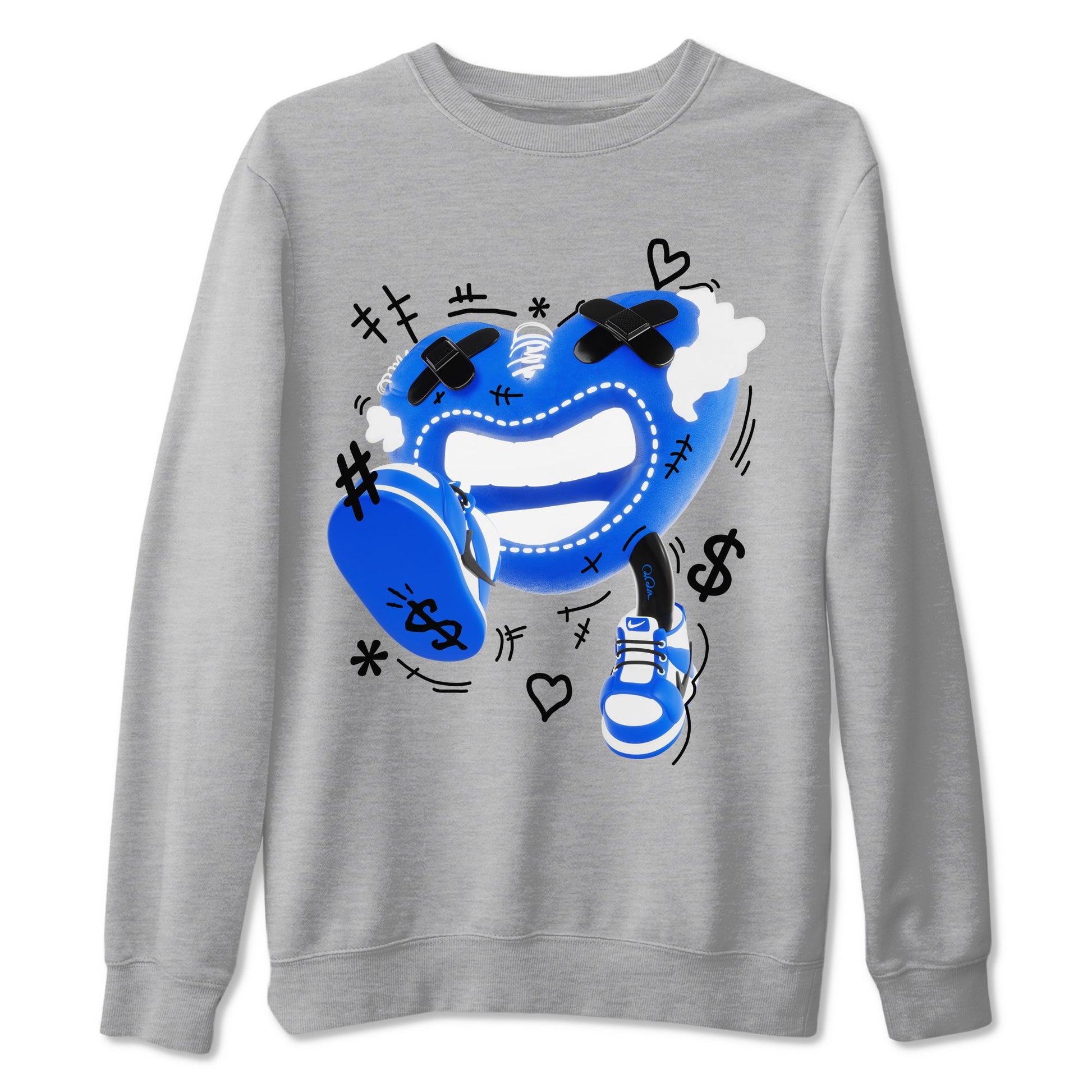 AJ1 Game Royal shirt to match jordans Walk In Love sneaker tees Air Jordan 1 Game Royal SNRT Sneaker Release Tees unisex cotton Heather Grey 2 crew neck shirt