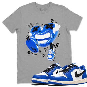 AJ1 Game Royal shirt to match jordans Walk In Love sneaker tees Air Jordan 1 Game Royal SNRT Sneaker Release Tees unisex cotton Heather Grey 1 crew neck shirt