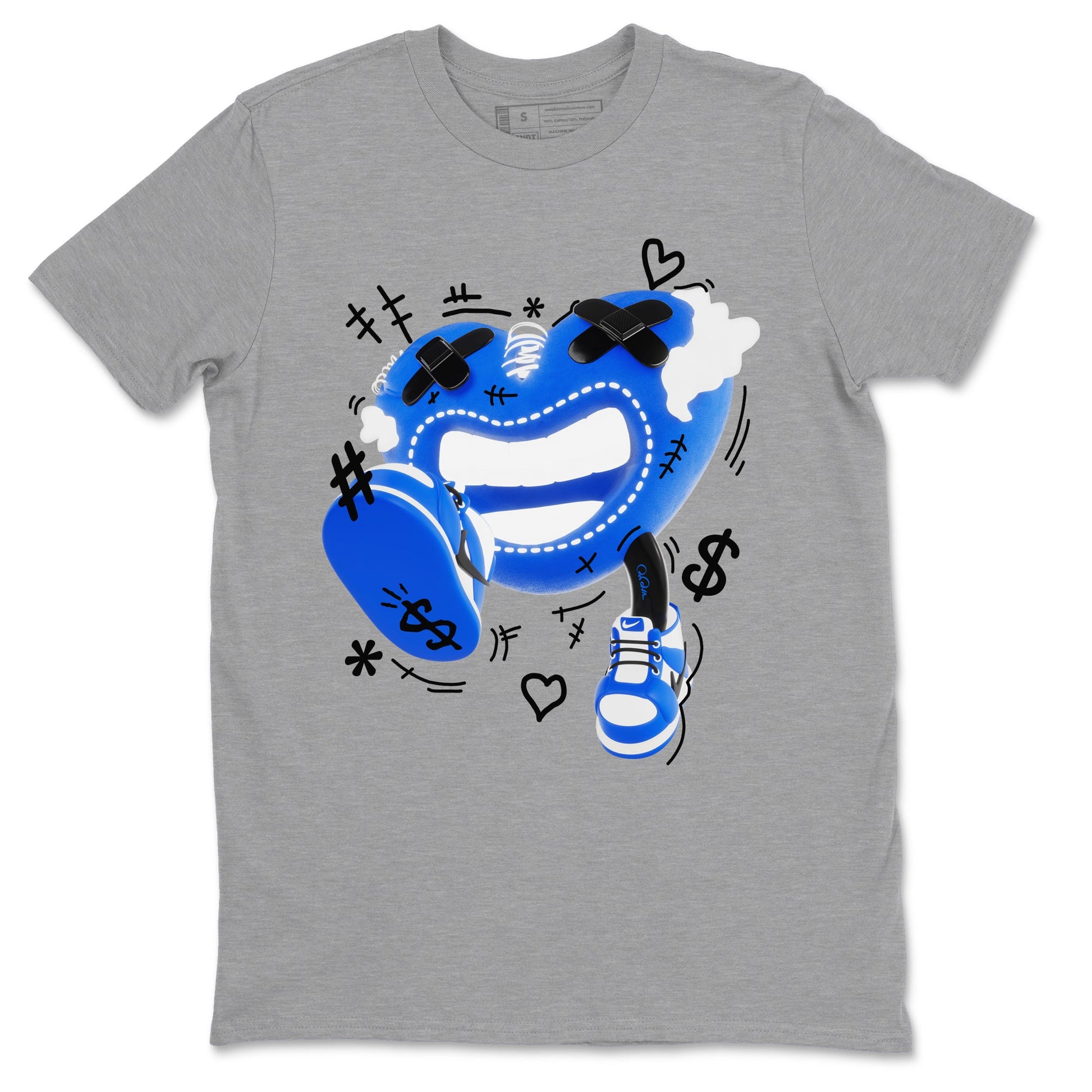 AJ1 Game Royal shirt to match jordans Walk In Love sneaker tees Air Jordan 1 Game Royal SNRT Sneaker Release Tees unisex cotton Heather Grey 2 crew neck shirt