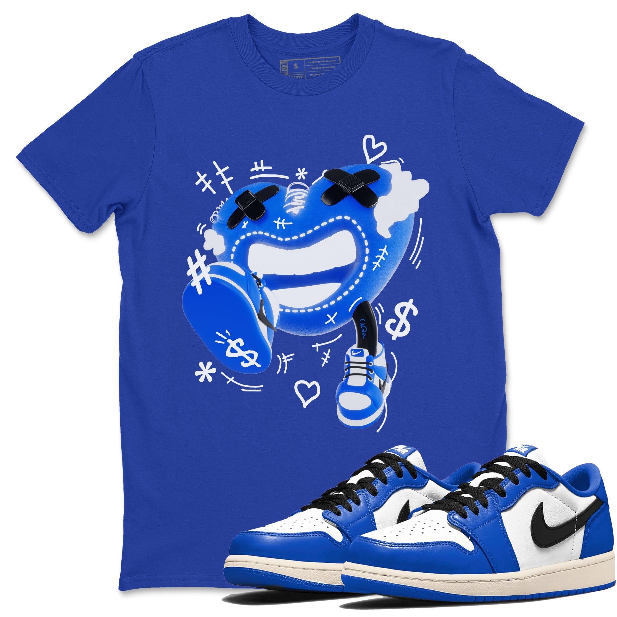 AJ1 Game Royal shirt to match jordans Walk In Love sneaker tees Air Jordan 1 Game Royal SNRT Sneaker Release Tees unisex cotton Royal Blue 1 crew neck shirt