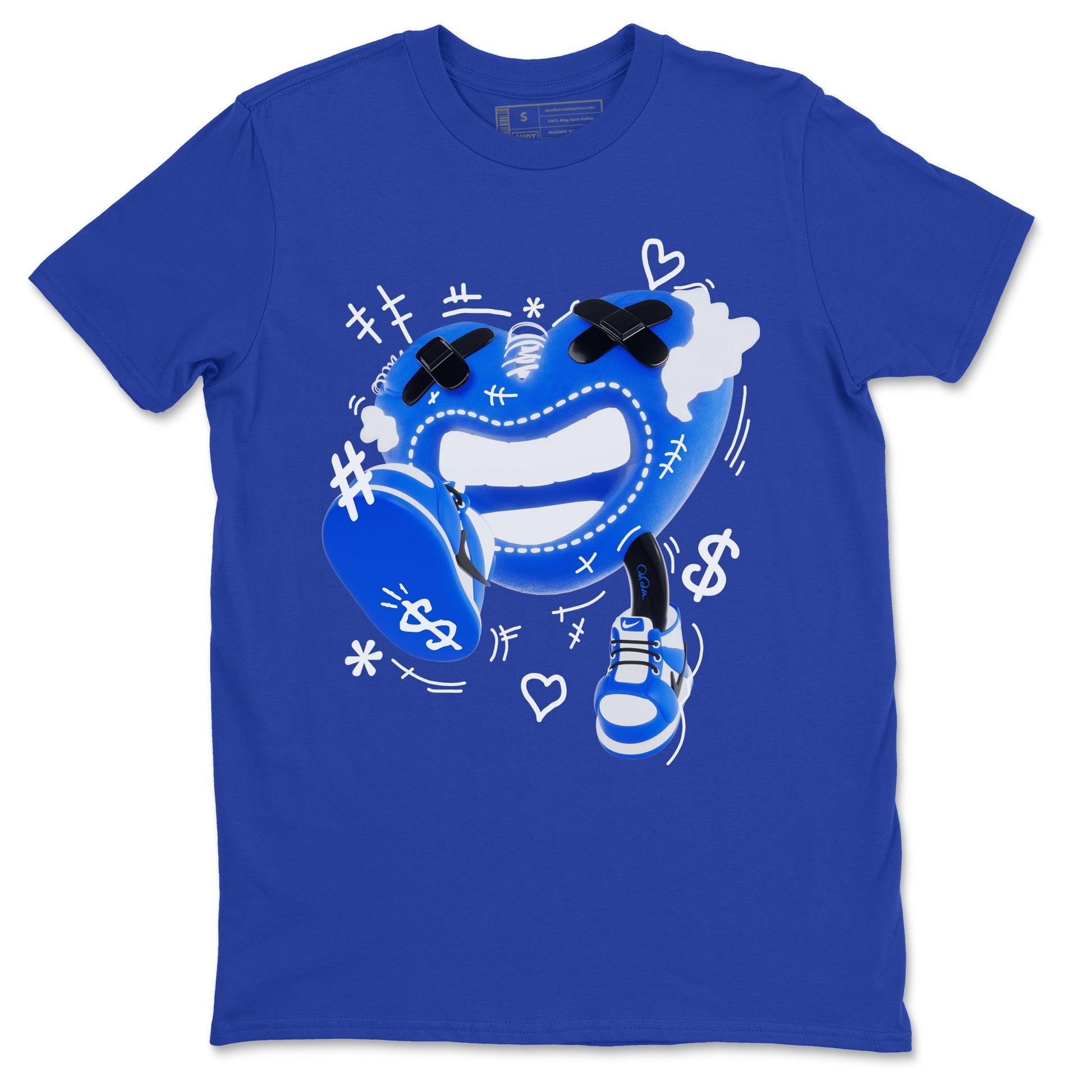 AJ1 Game Royal shirt to match jordans Walk In Love sneaker tees Air Jordan 1 Game Royal SNRT Sneaker Release Tees unisex cotton Royal Blue 2 crew neck shirt